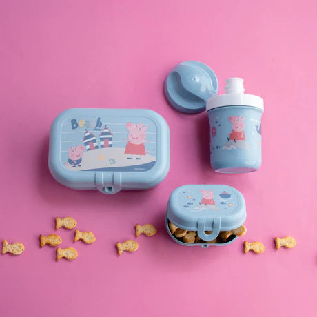 Koziol. Peppa Pig Waves To Go Πλαστικό Παιδικό Σετ Δοχείο Φαγητού Γαλάζιο