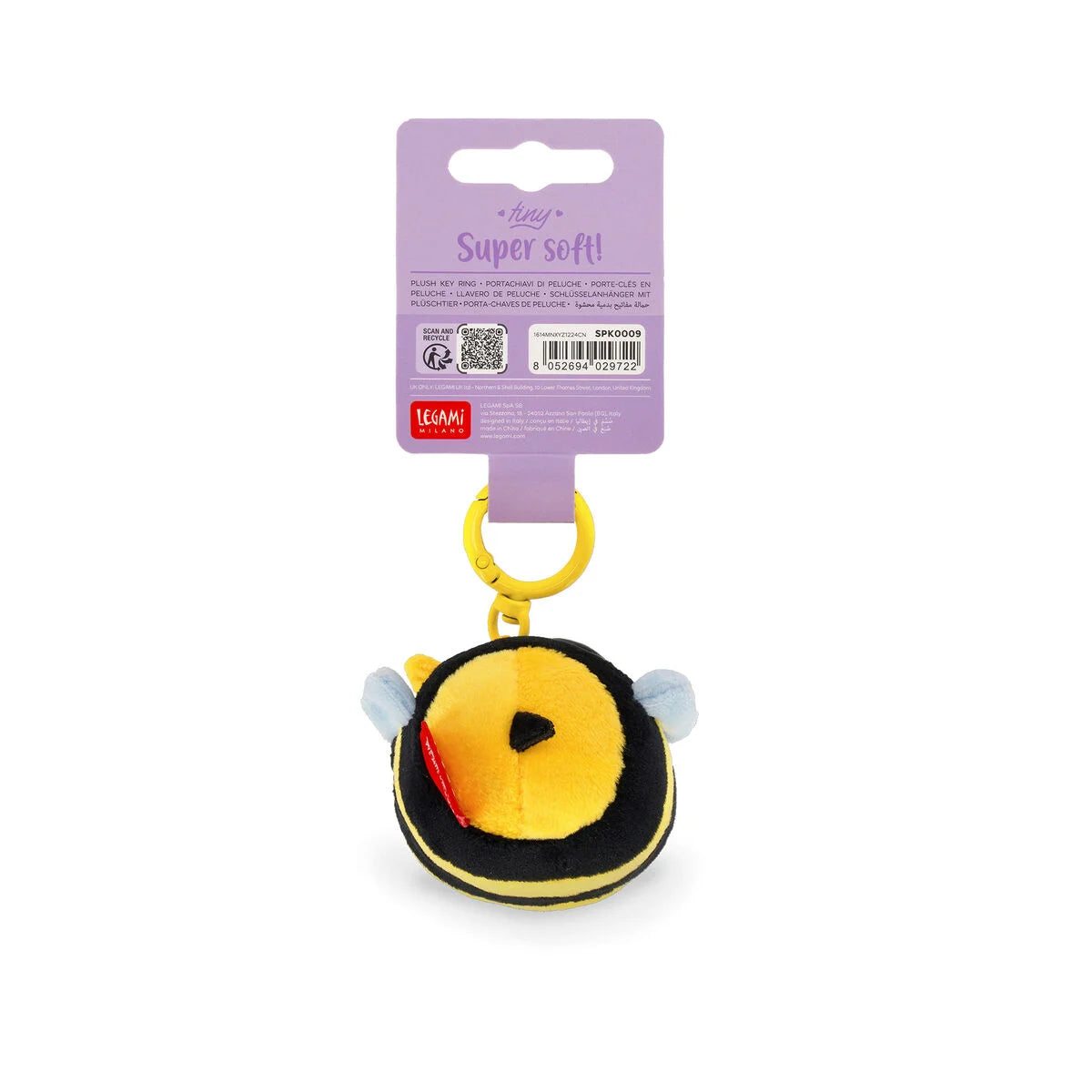 Legami Plush – Super Soft! - Tiny - Bee -Keyring