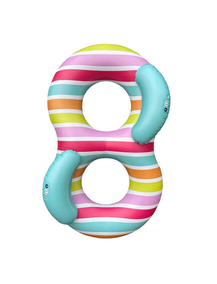 Swim Essentials: Διπλό Σωσίβιο ⌀190εκ. για παιδιά από 6+ ετών - "Rainbow"
