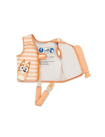 Swim Essentials: Σωσίβιο γιλέκο κολύμβησης με ιμάντα ασφαλείας για παιδιά 1-2 & 2-3 ετών "Bluey"
