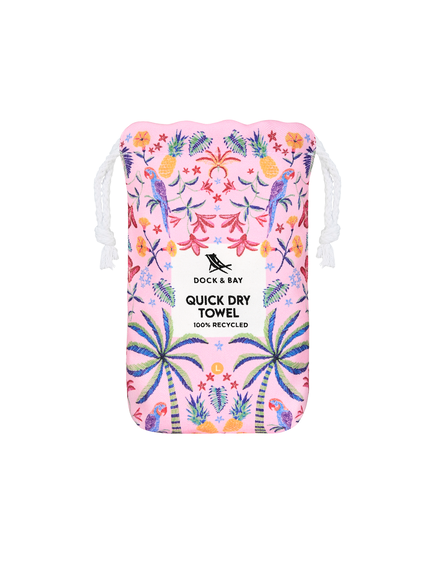 Dock & Bay: Πετσέτα θαλάσσης Quickdry Pink Paradise Microfiber (Μικροϊνες) L (160x90εκ.)