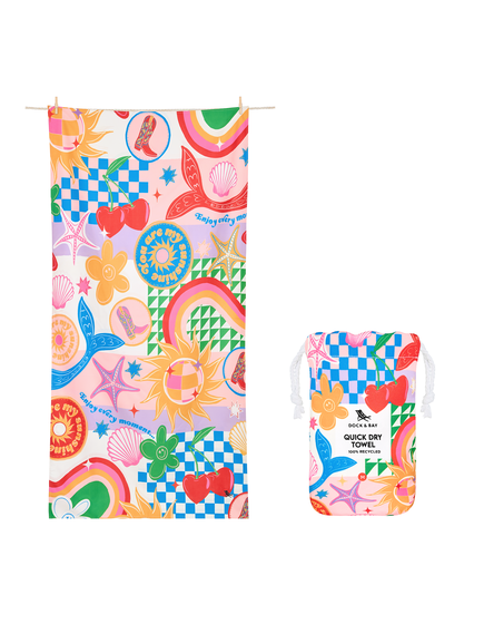 Dock & Bay: Πετσέτα θαλάσσης - Good Vibes Club Microfiber (Μικροϊνες) 160x90 εκ