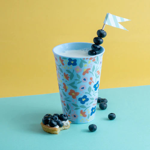 KOZIOL. NORA CUP L BLOOMS SWEET BLUE