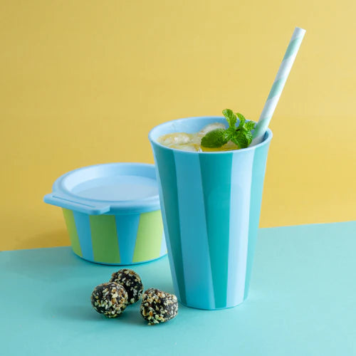 KOZIOL NORA CUP L STRIPES SWEET BLUE