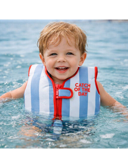 Swim Essentials: Σωσίβιο γιλέκο κολύμβησης με ιμάντα ασφαλείας για παιδιά 2-3 ετών & 3-6 ετών "Catch Of The Day"