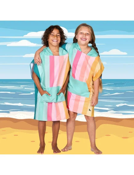 Dock & Bay: Παιδικό πόντσο Quickdry - Κολυμβητήριο & Παραλία - Turtley Tropical Microfiber