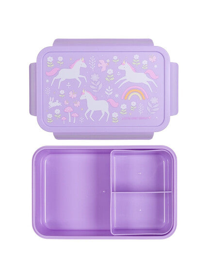 A little lovely company: Δοχείο φαγητού Bento με χωρίσματα- 1,2 L- Unicorn Dreams