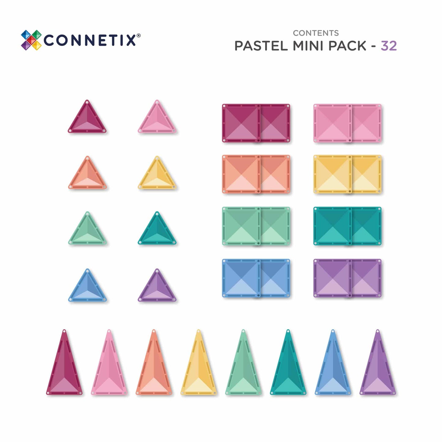CONNETIX. Pastel Mini Pack 32 pc