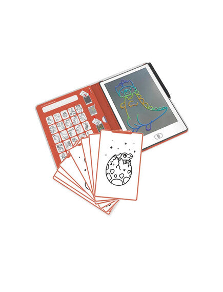 KIDYWOLF: Tablet ζωγραφικής με οθόνη LCD (30 κάρτες)- Dinosaurs