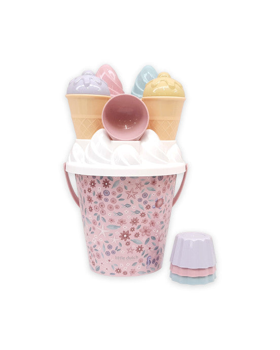 LITTLE DUTCH. Σετ κουβαδάκια παραλίας Ice Cream Dreamy Mermaid Ροζ
