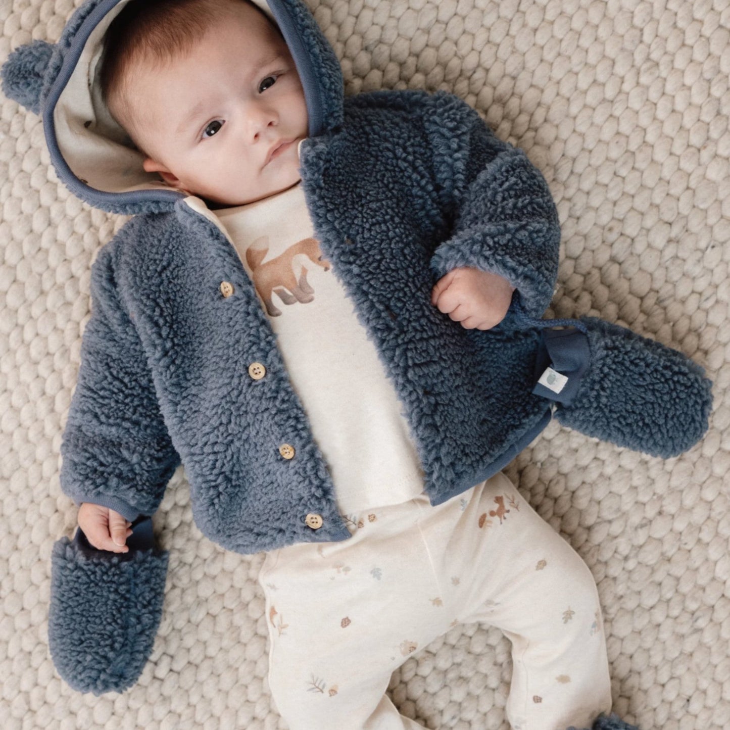 LITTLE DUTCH. Βρεφικά μποτάκια αγκαλιάς teddy Blue