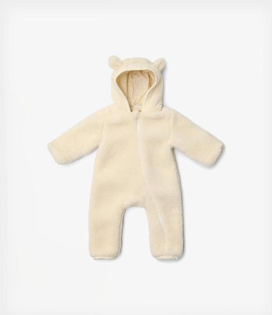 LITTLE DUTCH. Ολόσωμο φορμάκι εξόδου teddy Off White