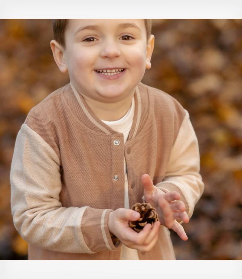 LITTLE DUTCH. Ζακέτα πλεκτή Brown/Taupe