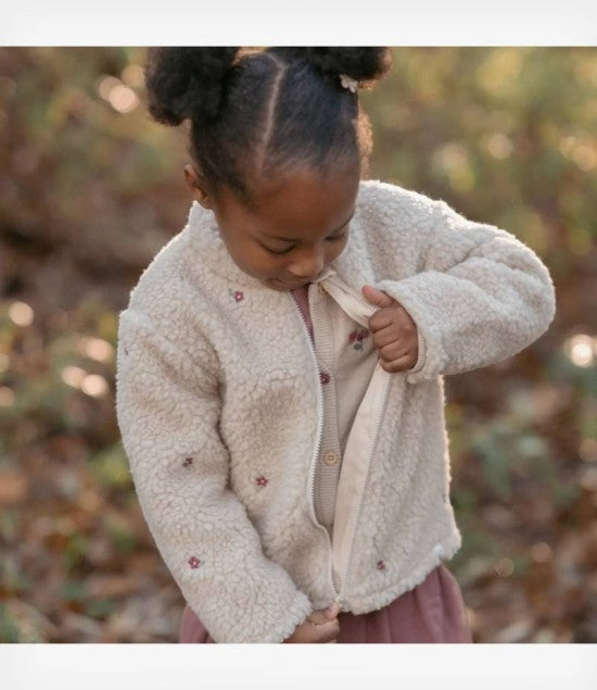 Little Dutch Ζακέτα teddy με κέντημα Sand