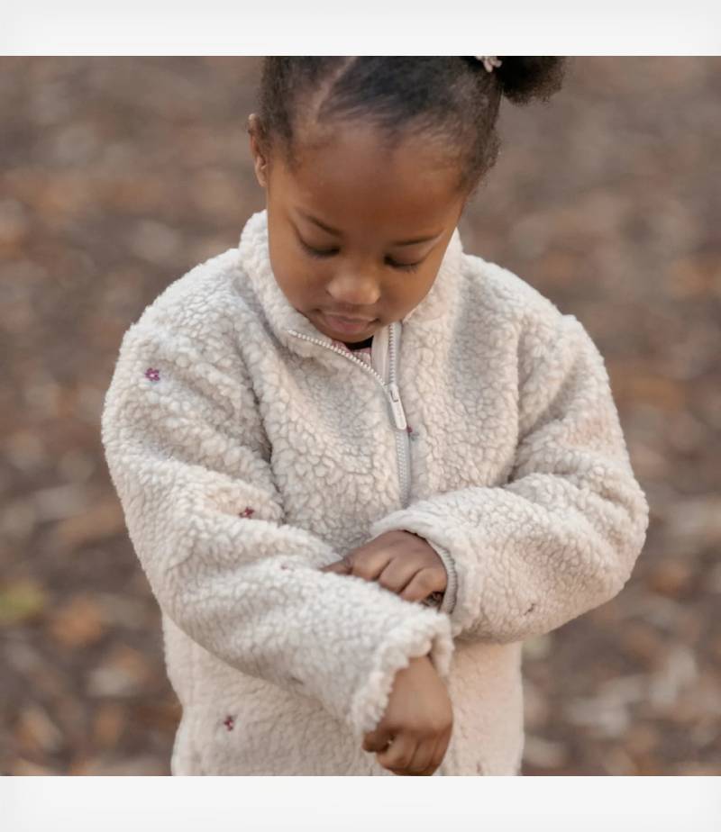 Little Dutch Ζακέτα teddy με κέντημα Sand