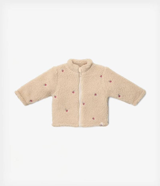 Little Dutch Ζακέτα teddy με κέντημα Sand