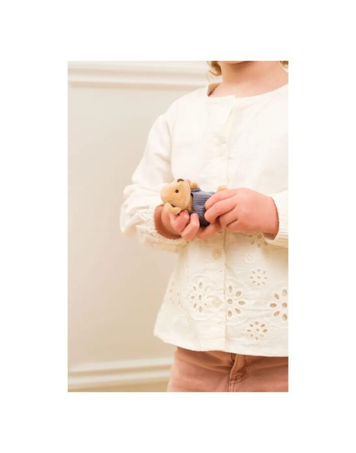 Egmont Toys. Miniature Teddy Bear με Πλεκτό Μπλε Πουλόβερ (Mini Bear)