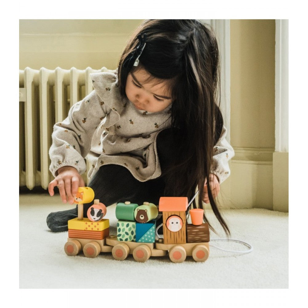 Orange Tree Toys. Ξύλινο τρένο Woodland (FSC®)